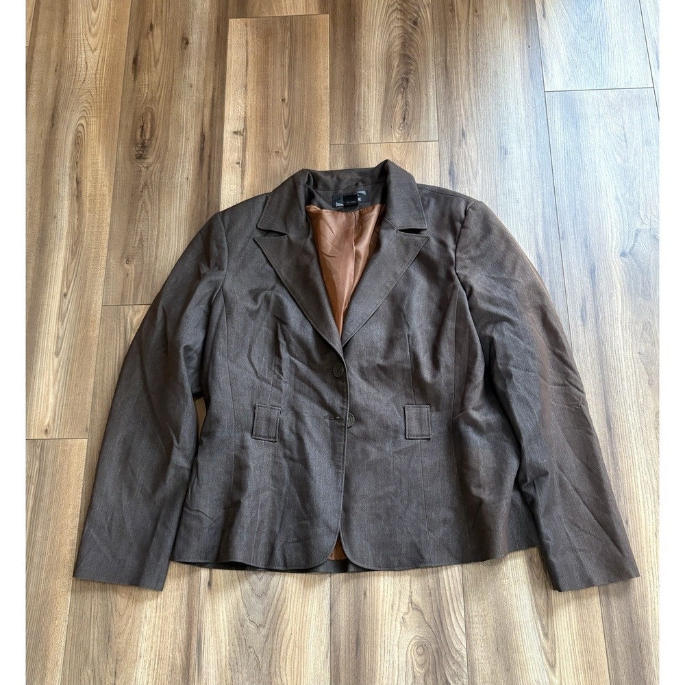 Platinum‎ Larry Levine Sz 14 Women's Brown Blazer Jacket